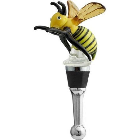 LS ARTS INC LS Arts BS-399 Bottle Stopper -Yellow Bee BS-399